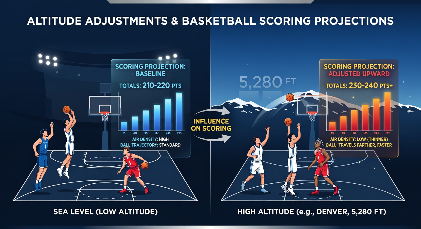 Sports analysts reviewing basketball statistics and altitude data on multiple screens