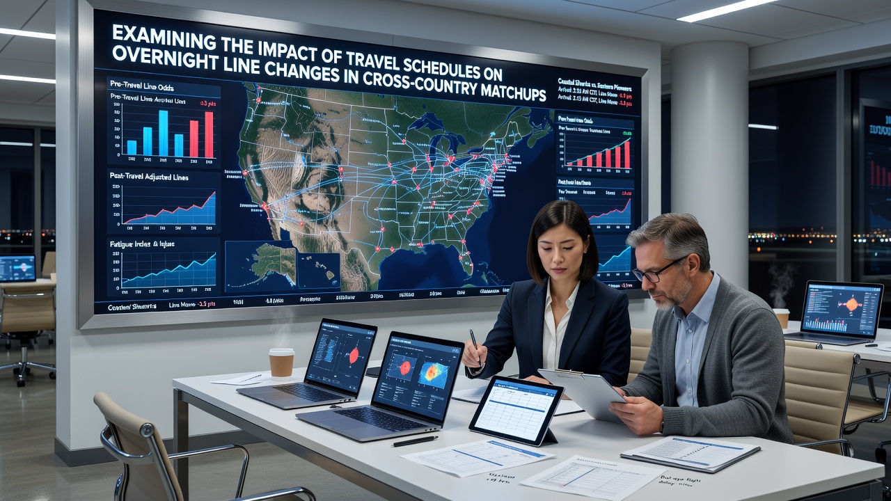 Teams traveling across multiple time zones prepare for games while analysts monitor potential line adjustments