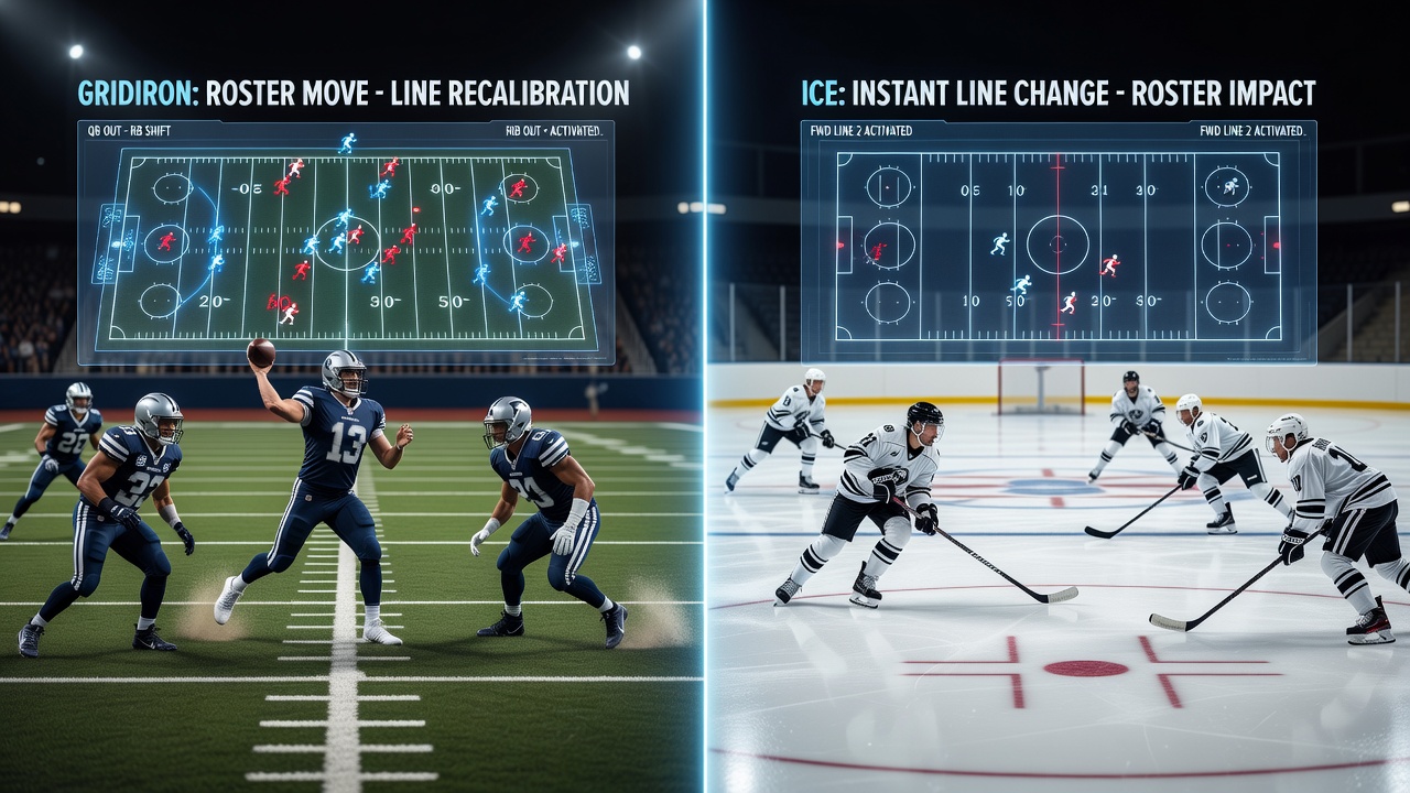 NFL and NHL roster moves affecting betting lines on gridiron and ice surfaces