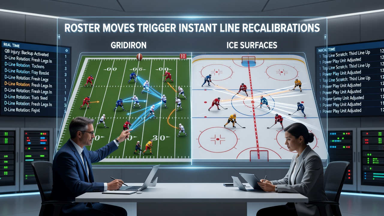 NHL roster transactions prompting immediate puck line and total recalibrations